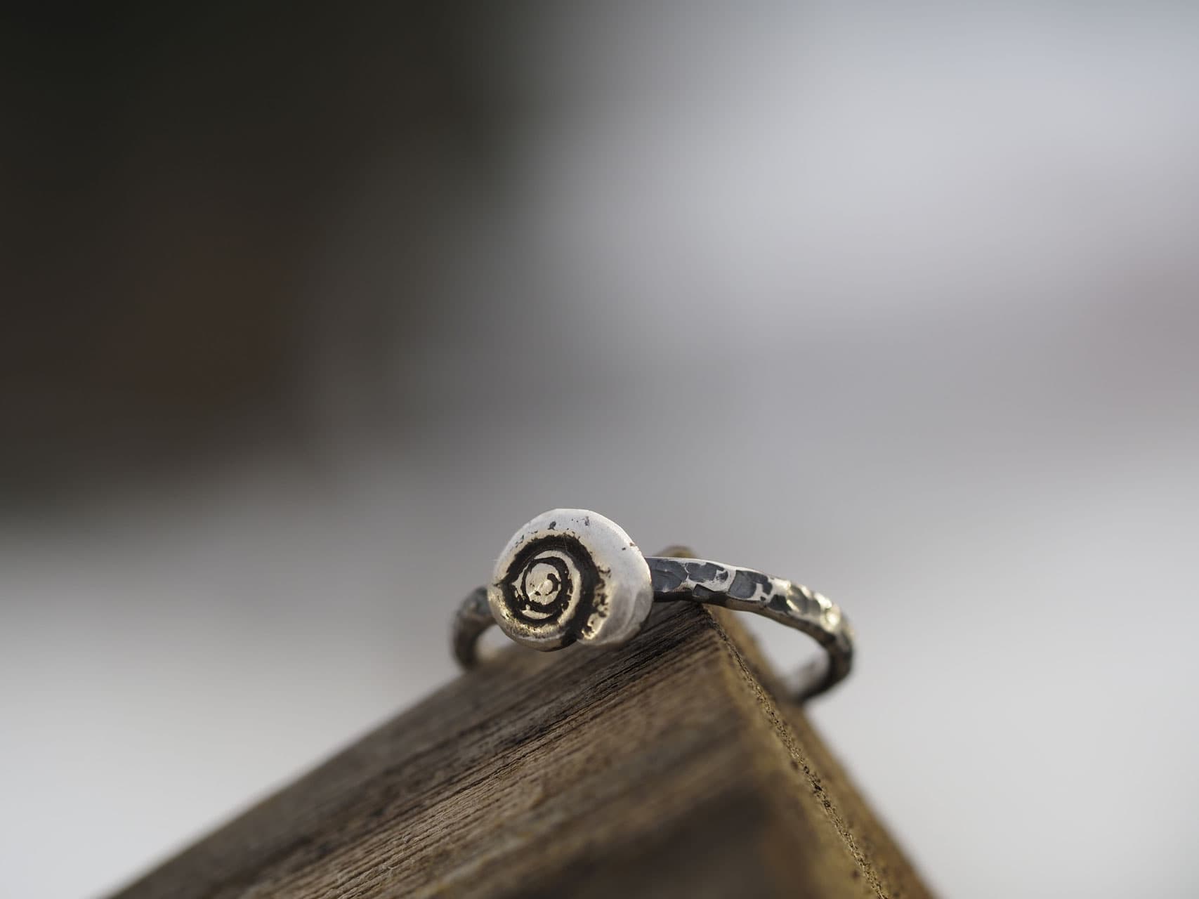 Schneckenhäuschen-Ring aus Sterlingsilber, Grösse 57/17, Nr. 1508